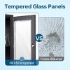 Mlezan Display Cabinet: Glass Doors, 4 Adjustable Shelves, Locking Case. Ideal for Home, Office, or Clinic. Assembly Required. - 4 of 4