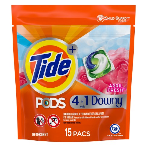 Tide Pods Laundry Detergent Pacs - Downy April Fresh - 14oz/15ct : Target