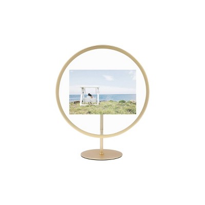 4" x 6" Infinity Single Photo Display Frame Matte Brass - Umbra