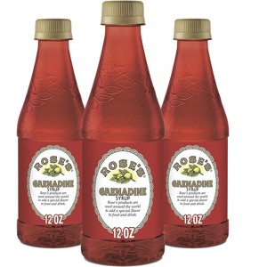 Rose’s Grenadine Syrup 3 Pack 12 OZ Bottle, | Perfect for Cocktails, Beverages, and Mixers - 1 of 4