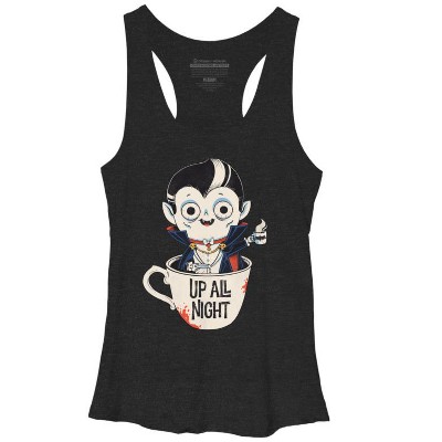 Women's Design By Humans Dracula and coffee By ppmid Racerback Tank Top