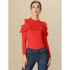 INSPIRE CHIC Women's Long Sleeve Cut Out Cold Shoulder Knit Slim Pullover Halloween Christmas Sweater - 3 of 4