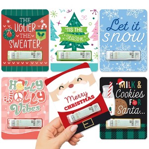 Big Dot of Happiness Merry Christmas Cards - DIY Assorted Holiday Party Cash Holder Gift - Funny Money Cards - Set of 6 - 1 of 4
