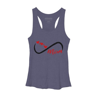 Women's Design By Humans Forever Mom Hearts By Semir Racerback Tank Top
