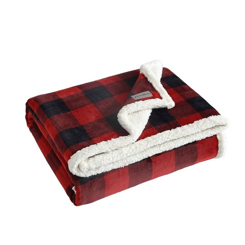 50 x60 Cabin Plaid Throw Blanket Red Eddie Bauer Cotton Twill Lightweight Machine Washable Target