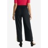 Jessica London Women's Plus Size Stretch Knit Wide Leg Pant - 3 of 4