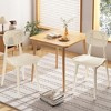 Hooseng Plastic Kitchen Chairs Set, Modern Dining Chairs Set of 2, Stackable Plastic Chair, Dining Room Chairs with Hollow Back - 2 of 4