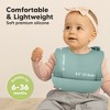 KeaBabies 2-Pack Silicone Bibs For Babies, Food Grade Silicone Baby Bibs for Eating, Feeding, Toddler Bibs, Boys, Girls - 3 of 4