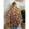 Women's Paisley Satin Oversized Blouse - eesome - 2 of 2