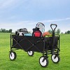 BestMassage Folding Wagon Cart Collapsible Wagon Cart  for Garden Camping Beach Shopping - 2 of 4