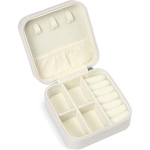 Travel Jewelry Box, Mini Jewelry Travel Case, Jewelry Organizer Case, Portable Small Jewelry Organizer Storage Boxes - 1 of 4