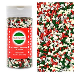 Mystic Sprinkles A Classic Christmas in Silver Sprinkle Mix 3.4oz Bottle - 1 of 4