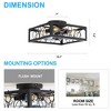Airsurfer 16-Inch Black Farmhouse Flush Mount Ceiling Fans with Remote - 3 of 4