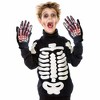 Skeleteen Blood Zombie Skeleton Gloves - Skeleton Hands With Realistic Blood Costume Accessories Gloves - 1 Pair - 3 of 4