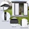 MOEPISY Outdoor storage sheds 4FTx6FT Pent roof White and Black - 2 of 4