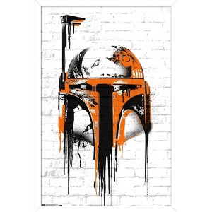 Trends International Star Wars: Saga - Boba Fett Black And Orange Framed Wall Poster Prints - 1 of 4