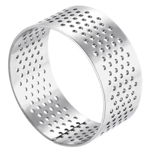 Unique Bargains Heat-Resistant Perforated Stainless Steel Small Cake Mousse Rings - image 1 of 4