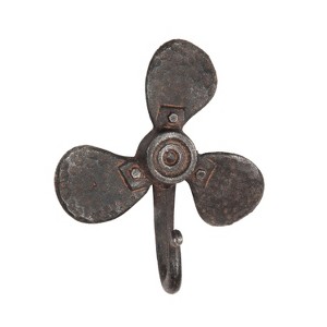 Rustic Cast Iron Propeller Decorative Wall Hook - Foreside Home & Garden - 1 of 4