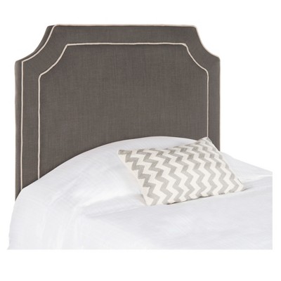 Nadine Piping Headboard - Charcoal/Light Gray (King) - Safavieh