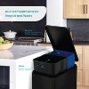 Home Zone Living 13 Gallon Kitchen Trash Can, Dual Removable Liners for Recycling and Trash, 50 Liter Slim Stainless Steel Shape - 3 of 4