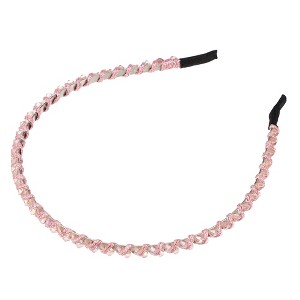 Unique Bargains Women's Rhinestone Hair Hoop Headband 0.24 Inch Wide 1 Pc - 1 of 4