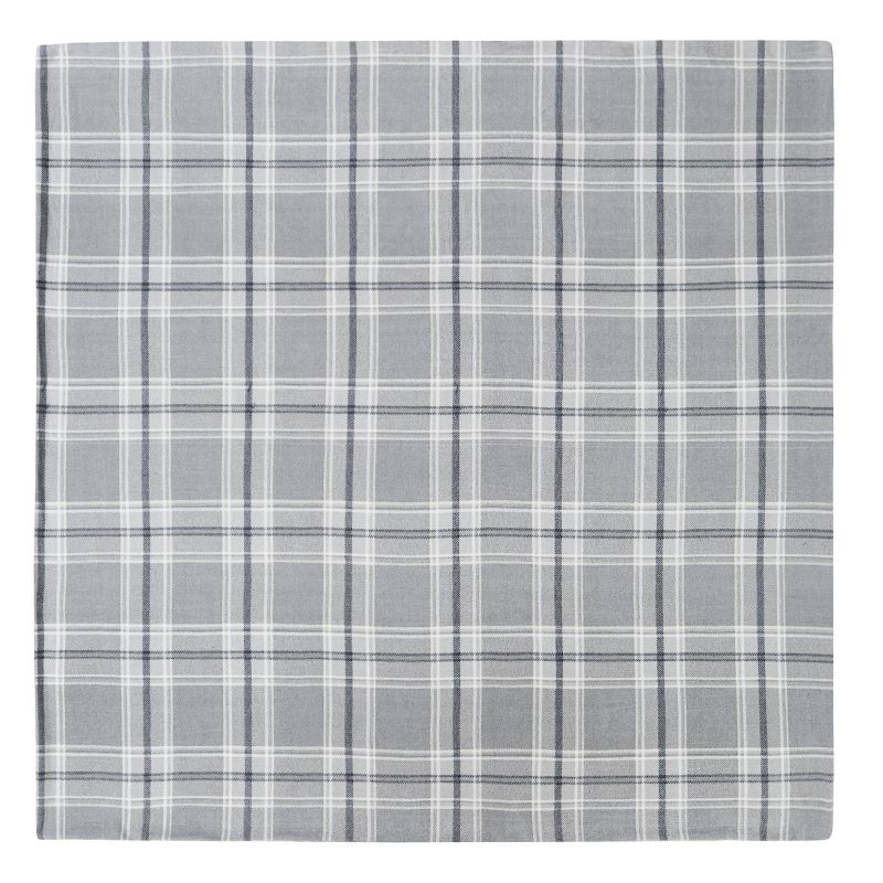 King Cozy Teddy Bed Blanket Gray Plaid - Cannon, 6 of 8