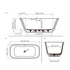 Cesicia 67 in-L  x 31 in-W  x 23 in-H Glossy White Dual Ended Freestanding Soaking Bathtub - 4 of 4