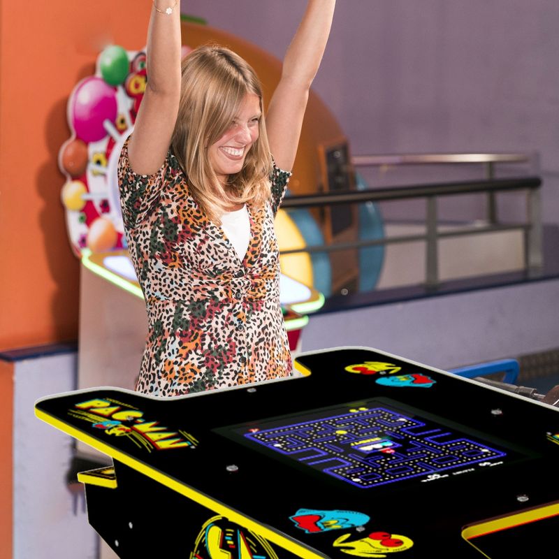 Arcade1Up PAC-MAN Head-to-Head Arcade Table with 12 Games, Multiplayer Control Panel, & 17-Inch Color LCD Screen, Black Series Edition, 3 of 7