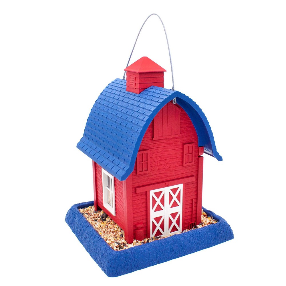 North States Americana Barn Hopper Bird Feeder 13" Red
