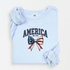 Simply Sage Market Coquette America EST. 1776 Lightweight Garment Dyed Sweatshirt - 2 of 4
