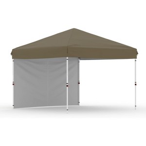 10x10 Pop Up Canopy with 1 Sidewall, Beach Tent 3 Adjustable Heights,UV Protection, Outdoor Sun Shade Events, Parties, Camping - 1 of 4