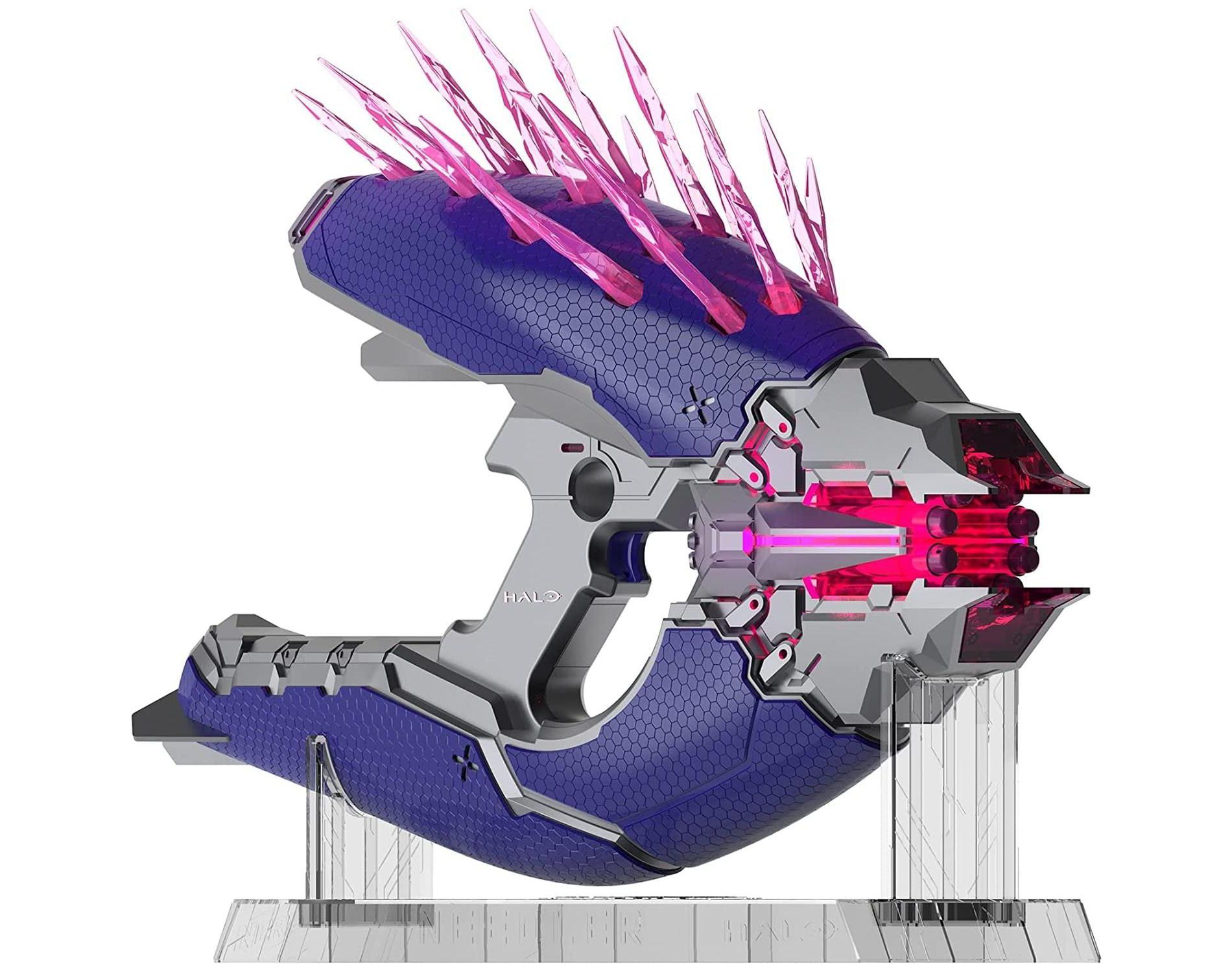 Nerf LMTD Halo Needler Dart-Firing Blaster, Light-Up Needles, 10-Dart Rotating Drum, 10 Elite Darts, Game Card with in-Game Content