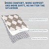 Runner Rug Washable Distressed Trellis Rug, Bedside Modern Checkered Office Carpet Low Pile Neutral Soft Nursery Carpet - 3 of 4