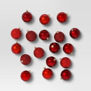 50ct Shatter-Resistant Round Christmas Tree Ornament Set - Wondershop™ - 1 of 3
