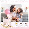 Whisen Kids Plush Deer Rocking Horse with Pedals, Riding Rocker Toy Gift for 36-72 Months - Pink - 4 of 4