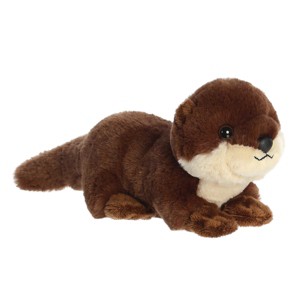 Aurora Medium River Otter Pup Mini Flopsie Adorable Stuffed Animal Brown 10" - 1 of 4