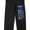 Blue Beetle Chrome Logo Men's Black Sleep Pajama Pants - 2 of 4
