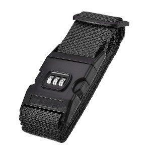 Unique Bargains Travel Packing Adjustable Luggage Strap with Buckle and Combination Lock - 1 of 4