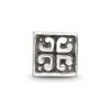Black Bow Jewelry Sterling Silver Heart Cube Bead Charm - 3 of 4