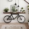 Hommoo 70.9" Console Table with Bicycle Base Rustic Brown - 3 of 4