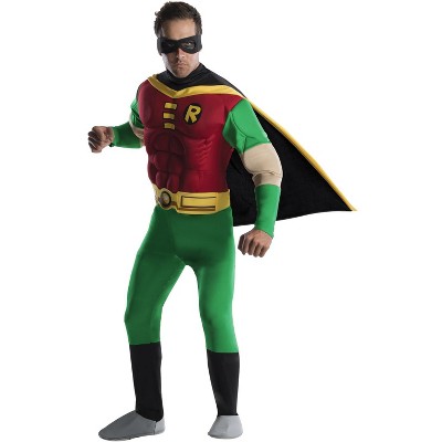 Rubies DC Comics Teen Titans Deluxe Muscle Chest Robin Costume Small 