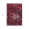 Merlot Blush And Gray Abstract Washable Indoor Outdoor Area Rug - 3 of 4