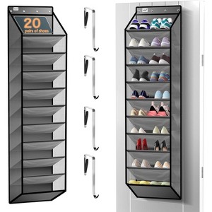 Heavy-Duty 10-Tier Over-The-Door Organizer - Sturdy Oxford Fabric Holds 20+ Pairs of Shoes & Boots, Saves 50% Closet Space - 1 of 4