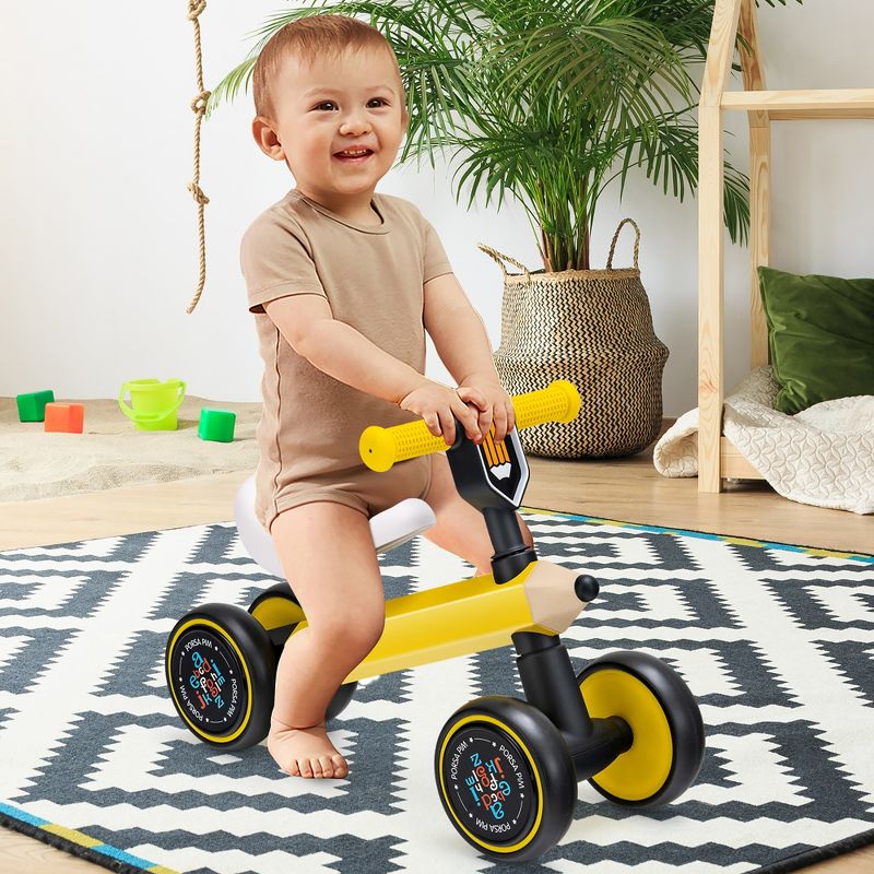 Costway Baby Balance Bike for 1-3 Years Old Riding Toy No Pedal for Boys & Girls Yellow, 2 of 11