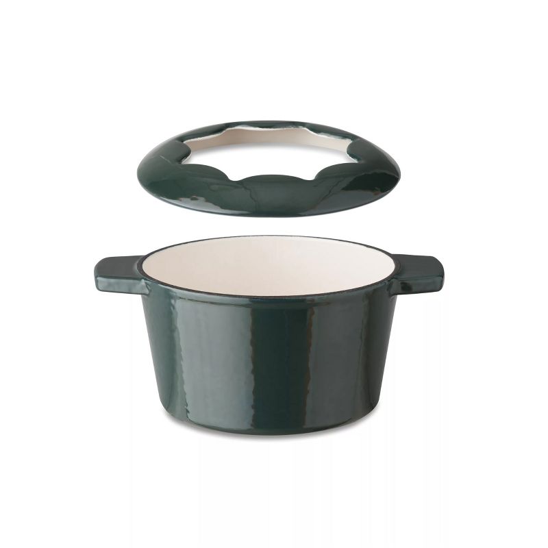 Gibson Our Table 13 Piece Enameled Cast Iron Fondue Pot Set in Sycamore, 3 of 8