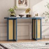 Farmhouse Rattan Console Table Entryway Table, Narrow Console Table with Storage, Hallway Table for Living Room, Entrance - 3 of 4