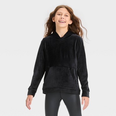 Girls' Velour Hoodie - All in Motion Green XS 4/5