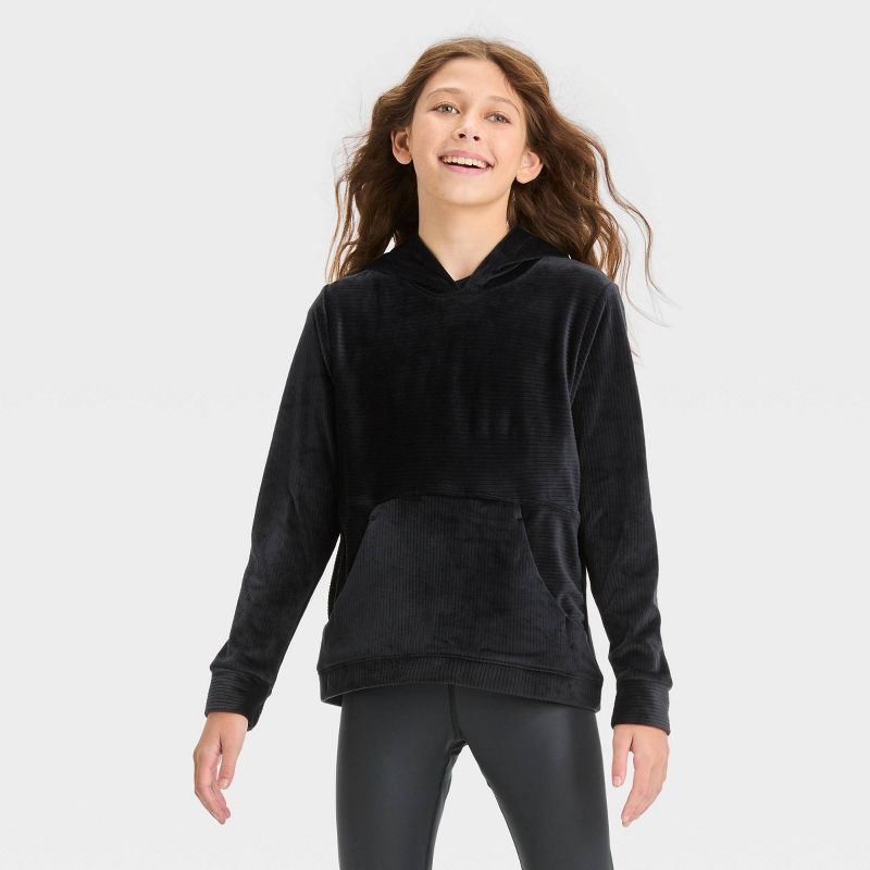 Girls&#39; Velour Hoodie - All In Motion™, 1 of 7