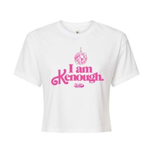 Women's - Barbie - I Am Kenough Disco Ball Cropped Graphic T-Shirt - 1 of 4