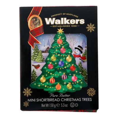 Walkers Shortbread - Pure Butter Mini Christmas Trees Shortbread - Case of 10 - 5.3 oz